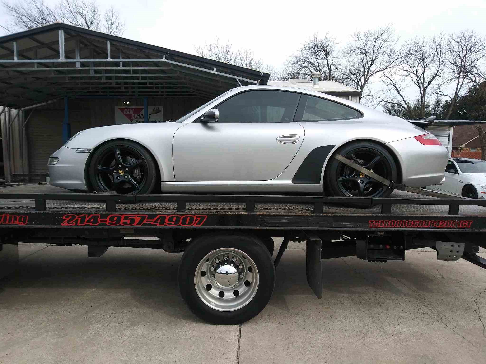 Towing Porsche from East Dallas to Plano, TX