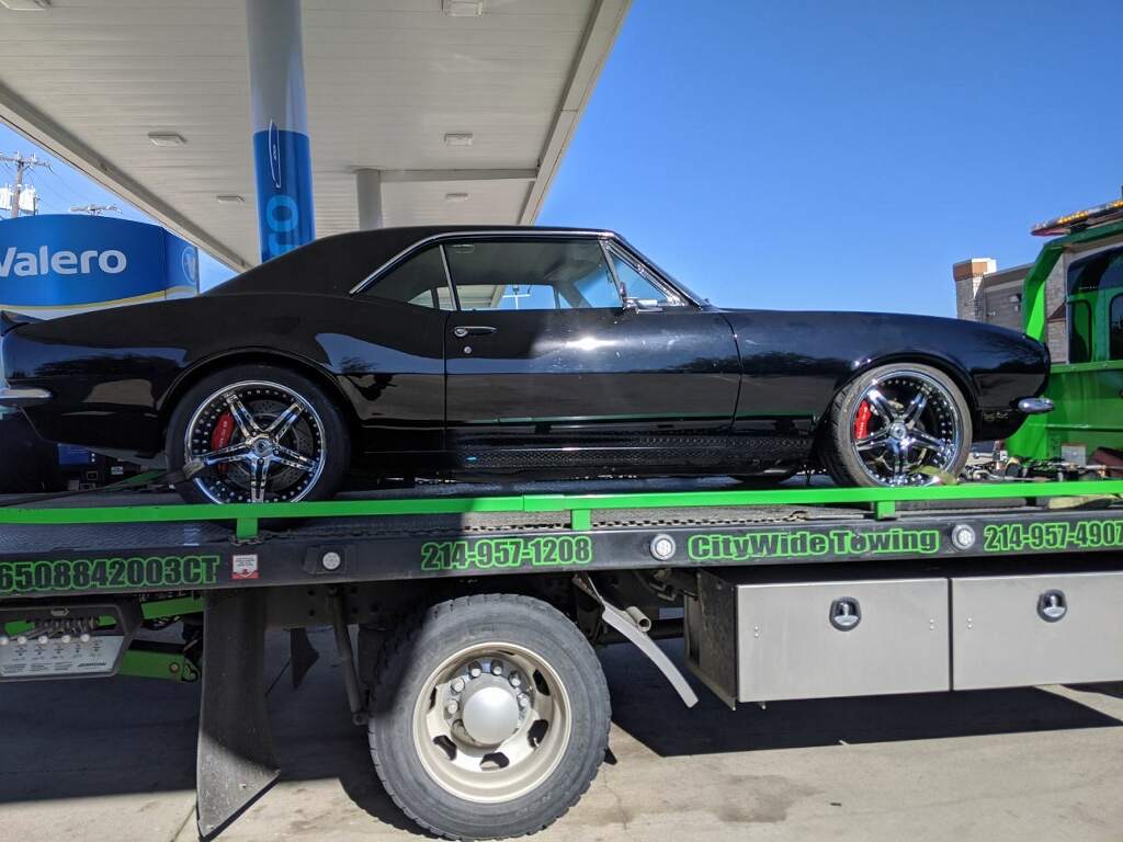 Towing a 1967 Chevrolet Camaro from Duncanville to McKinney, TX