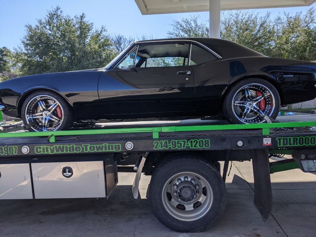 Towing a 1967 Chevrolet Camaro from Duncanville to McKinney, TX