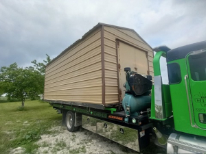 Shed Towing from Frost TX to Red Oak, TX